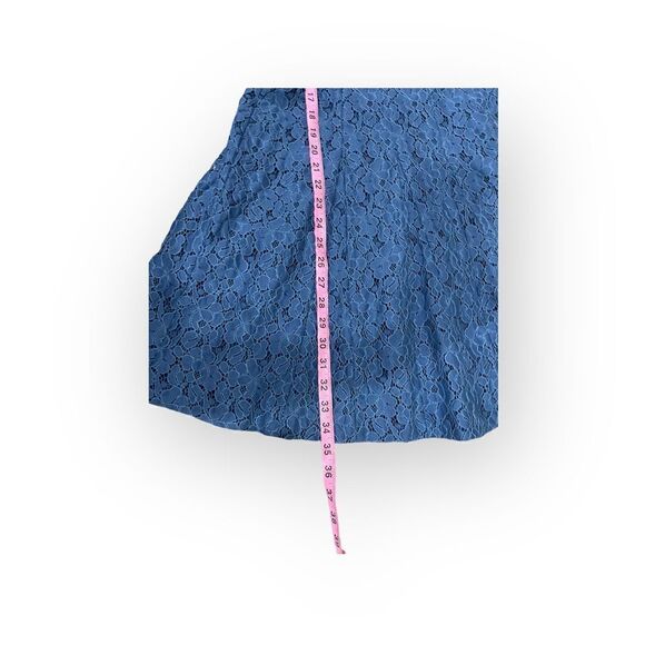 Derek Lam 10 Crosby Blue Lace Fit and Flare Skater Dress Size 4 - Picture 10 of 10